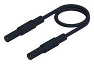 TEST LEAD, 4MM BANANA PLUG, BLACK, 1M