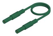 TEST LEAD, 4MM BANANA PLUG, GREEN, 500MM