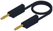 TEST LEAD, 4MM BANANA PLUG, BLACK, 1.5M