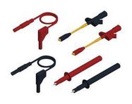 TEST LEAD/PROBE KIT, 6PC, RED/BLACK