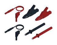 TEST LEAD/PROBE KIT, 6PC, RED/BLACK