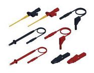 TEST LEAD/PROBE KIT, 8PC, RED/BLACK