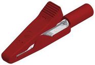 CROCODILE CLIP, 4MM, RED, 6A