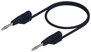 TEST LEAD, 2MM BANANA PLUG, BLACK, 250MM