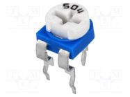 Potentiometer: mounting; single turn,horizontal; 500kΩ; 100mW SR PASSIVES