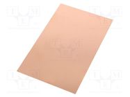 Laminate; FR4,epoxy resin; 2mm; L: 160mm; W: 100mm; Coating: copper 