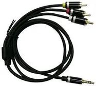 CABLE, 3.5MM 4P PLUG-RCA PLUG X 3, 1M