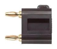 MINIATURE DOUBLE BANANA PLUG, 5A, BLK