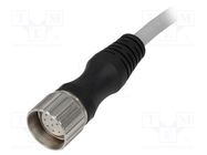 Connection lead; M23; PIN: 12; straight; 5m; plug; 125VAC; 7.5A; 7000 MURR ELEKTRONIK