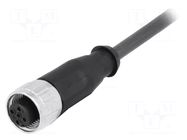 Connector: M12; plug; female; PIN: 4; straight; cables; 1m HARTING