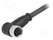 Connector: M8; female; PIN: 4; angled 90°; with lead; plug; 1.5m HARTING