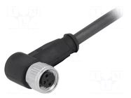 Connector: M8; female; PIN: 3; angled 90°; with lead; plug; 2m HARTING