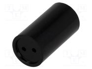 Spacer sleeve; LED; Øout: 7.5mm; ØLED: 5mm; L: 12.7mm; black 