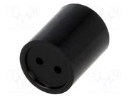 Spacer sleeve; LED; Øout: 7.5mm; ØLED: 5mm; L: 7mm; black 