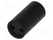 Spacer sleeve; LED; Øout: 5mm; ØLED: 3mm; L: 10.2mm; black MENTOR