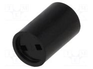 Spacer sleeve; LED; Øout: 5mm; ØLED: 3mm; L: 6.5mm; black MENTOR