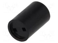 Spacer sleeve; LED; Øout: 5mm; ØLED: 3mm; L: 4.5mm; black MENTOR