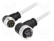 Cable: for sensors/automation; 7/8",both sides; 2m; male; female HARTING