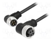 Cable: for sensors/automation; 7/8",both sides; 1.5m; male; PIN: 4 HARTING