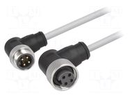 Cable: for sensors/automation; plug; 1m; PIN: 4; PVC HARTING