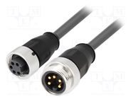 Cable: for sensors/automation; 7/8",both sides; 2m; male; female HARTING