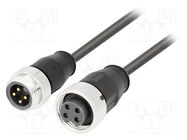 Cable: for sensors/automation; 7/8",both sides; 2m; male; female HARTING