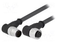 Cable: for sensors/automation; PIN: 12; plug; 10m HARTING