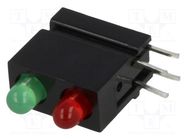 LED; in housing; 3mm; No.of diodes: 2; red/green; 20mA MENTOR