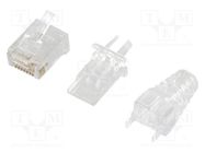 RJ45; plug; PIN: 8; Layout: 8p8c; for cable; IDC,crimped BEL FUSE