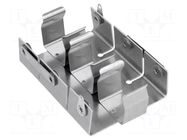 Holder; C,R14; Batt.no: 3; screw; solder lugs; aluminium KEYSTONE