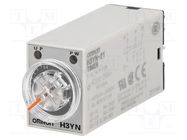 Timer; 0,1min÷10h; DPDT; 250VAC/5A; Usup: 200÷230VAC; socket; PIN: 8 OMRON