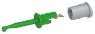 TEST PROBE CONN, HOOK, 6A, 70V, GREEN