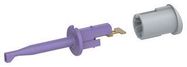 TEST PROBE CONN, HOOK, 6A, 70V, PURPLE