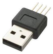 USB CONNECTOR, TYPE A, PLUG, 4POS, TH