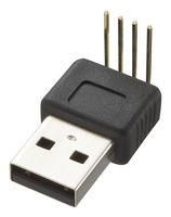 USB CONNECTOR, TYPE A, PLUG, 4POS, TH