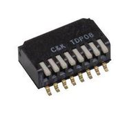 DIP SWITCH, SPST, 0.025A, 24VDC, SMD