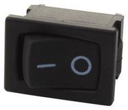 ROCKER SWITCH, SPST, 10A, 125V, BLACK