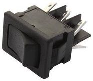 ROCKER SWITCH, DPDT, 10A, 125V, BLACK