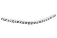 CABLE MARKER, PRE PRINTED, PVC, WHITE