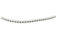 CABLE MARKER, PRE PRINTED, PVC, WHITE