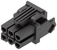 RECEPTACLE HOUSING, 24POS, NYLON, BLACK