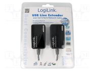 USB extender; USB 1.1,USB 2.0; 0.3m; 480Mbps; Range: 60m 