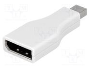 Adapter; DisplayPort socket,mini DisplayPort plug; white LOGILINK