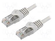 Patch cord; F/UTP; 5e; stranded; CCA; PVC; grey; 10m; 26AWG LOGILINK