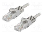 Patch cord; U/UTP; 6; stranded; CCA; PVC; grey; 2m LOGILINK