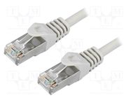 Patch cord; F/UTP; 5e; stranded; CCA; PVC; grey; 5m; 26AWG LOGILINK