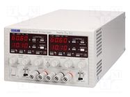 Power supply: laboratory; switching,multi-channel; 0÷60VDC; CPX 