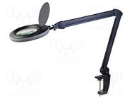 Desk magnifier; with backlight; 5dpt(x2.25); Ø120mm; Ø4.72"; 8W NEWBRAND