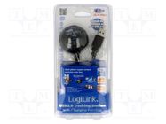 Cable; USB 3.0; USB A socket x2,USB A plug; nickel plated; 1.5m LOGILINK