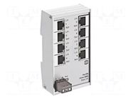 Switch Ethernet; unmanaged; Number of ports: 8; 9÷60VDC; RJ45 HARTING